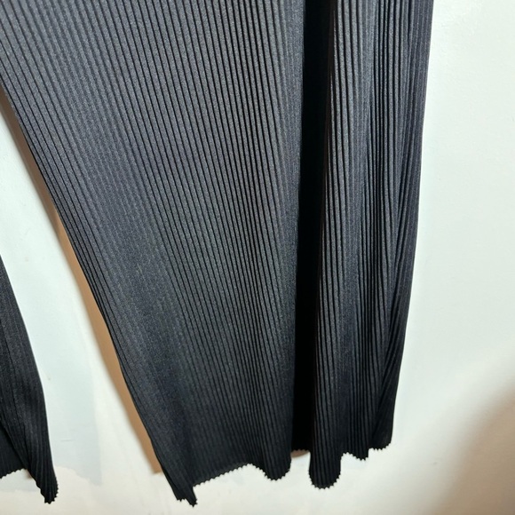 ASOS Sz 14 Mini Pleats Slinky Wide Leg Elasticized Waist Palazzo Style Pants - Picture 5 of 10